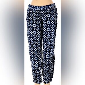 Old Navy Women’s Pull On Ankle Pants Elastic Waist Tapered Leg Blue Medium M